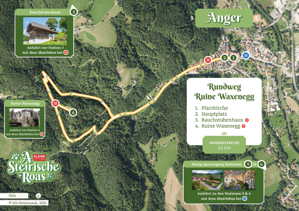 Route der Steirischen Roas in Anger & Floing