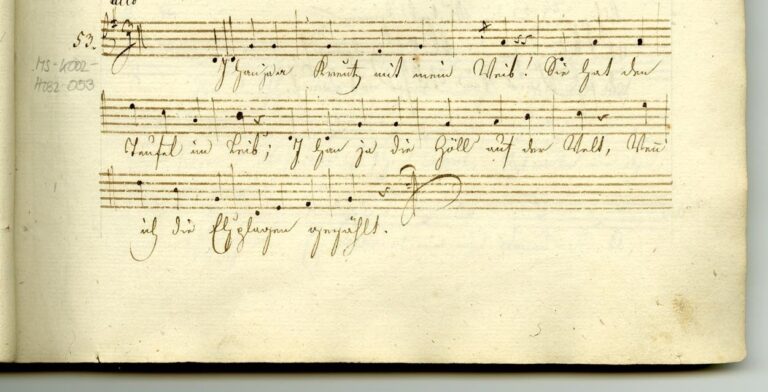 Handschrift von Gabriel Platzl aus dem Steiermärkischen Landesarchiv: "I han halt a Kreutz mit mein Weib" in 8 Strophen